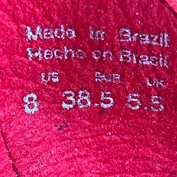 Aldo Women’s Red Patent Leather Strappy Pointed Toe Heels Size 8 - Picture 5 of 8